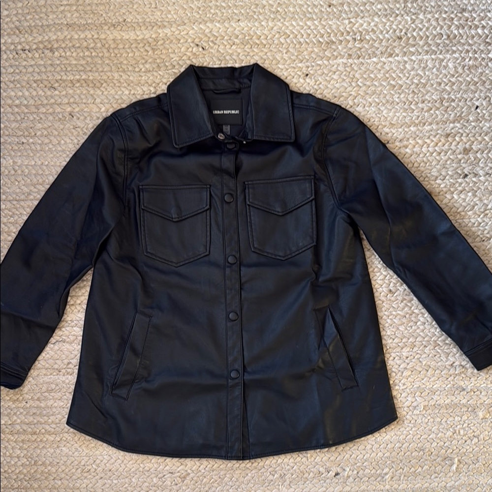 Black Faux Leather Jacket